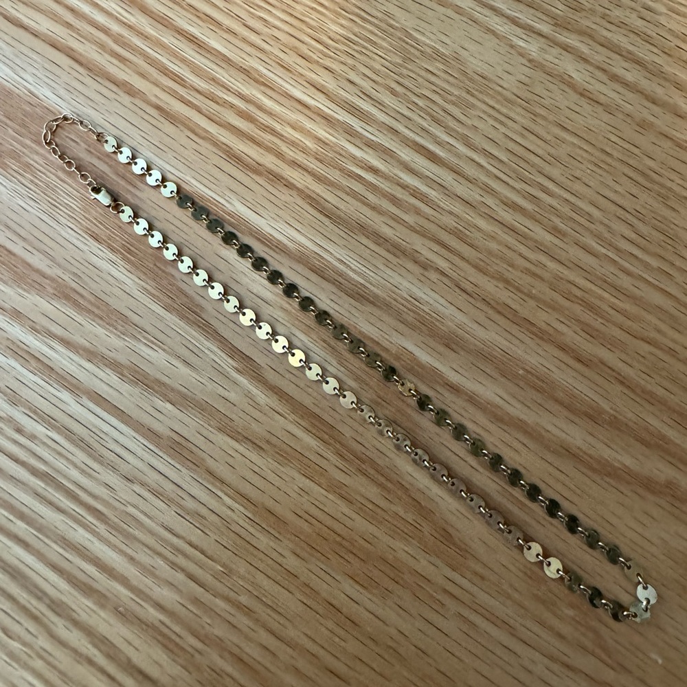 Made By Mary "Poppy" Gold Choker Disc Necklace